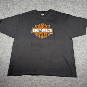 Vintage 1996 Harley-Davidson Black and‎ Orange Shirt